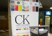 <ALT> Stoisko przygotowane przez LGD "Cieszyńska Kraina" na Targi w Krakowie 