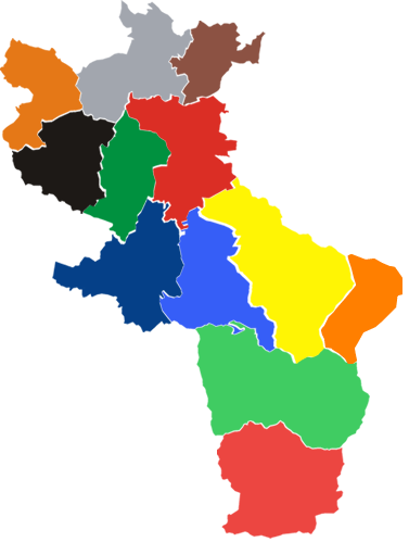 Mapa projektów LEADER PROW